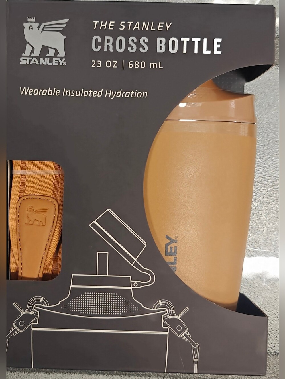 The Stanley Cross Bottle 23oz Brown